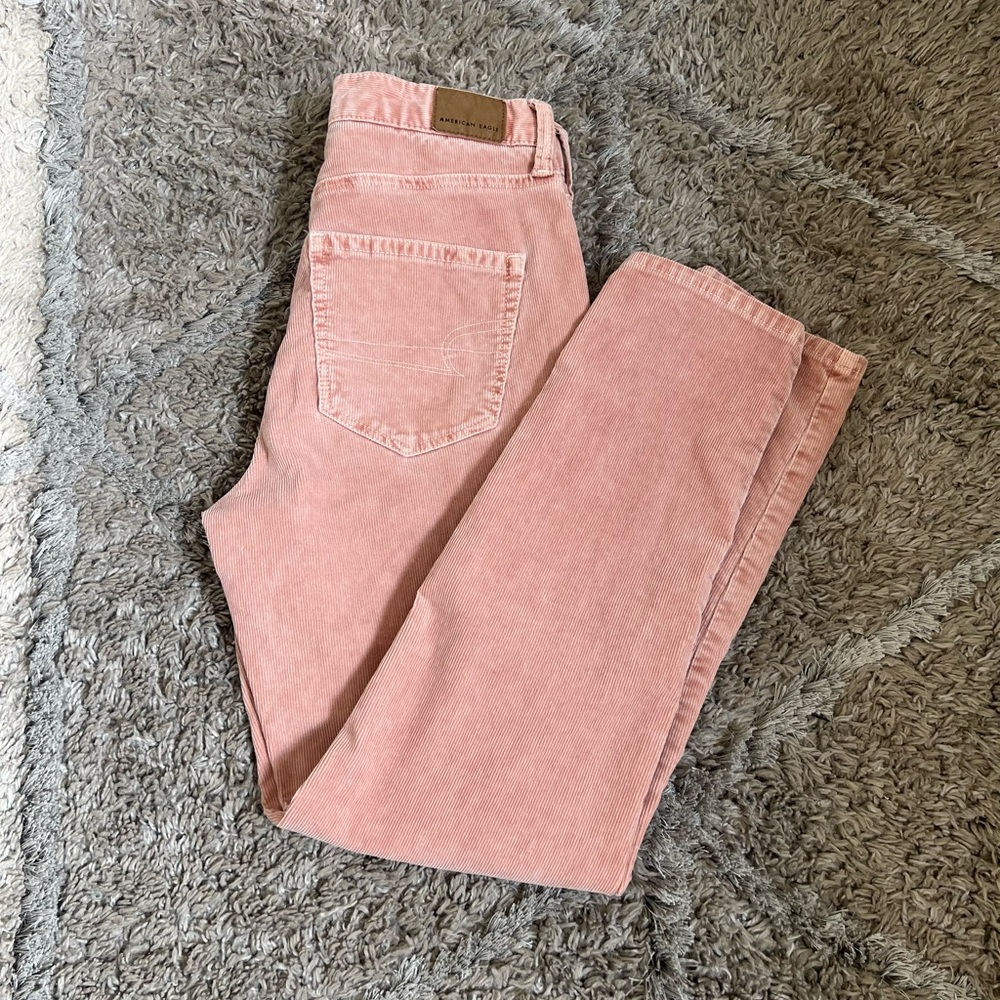 American Eagle Outfitters Pink Straight Leg Jeans